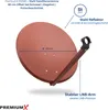 PremiumX PXS80 Satellitenschüssel 80cm Stahl Ziegelrot Produktbild-Vorschau 2