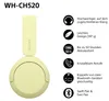 Sony WHCH520Y.CE7 Sony WH-CH520 Headphone Yellow Voir les images du produit 7