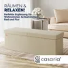 CASARIA® Sitzbank mit Stauraum Faltbar Gepolstert Deckel Produktbild-Vorschau 1
