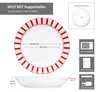 Split rouge rayé Set de 6 assiettes à soupe 450ml Voir les images du produit 6