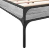 vidaXL Bettgestell Grau Sonoma 140x190 cm Holzwerkstoff und Produktbild-Vorschau 6