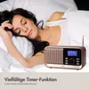 Radio FM DAB ricaricabile retrò Bluetooth USB telecomando - Anteprima dell’immagine prodotto 6