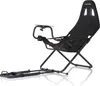 A racing simulator chair and steering wheel setup on a white background. Produktbild-Vorschau