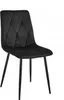 Sedia imbottita in velluto nero "VELVET", sedia imbottita Anteprima dell’immagine prodotto 1