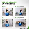 Tunturi 14TUSFU135 Piłka do ćwiczeń 65 cm Niebieska Pełny Podgląd zdjęcia produktu 5