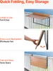 SucceBuy Table suspendue pour balcon, 38,1 x 99,1 cm, rampe Voir les images du produit 5