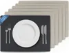 Tischsets Schwarz/Hellgrau doppelseitig (Unifarben) 6er Set Produktbild-Vorschau 9
