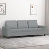 vidaXL 3-Sitzer-Sofa Hellgrau 180 cm Stoff Produktbild-Vorschau 2