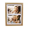 A wooden collage picture frame with two photos of a family. Náhled obrázku produktu