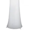 A white cylindrical floor lamp with a flared base and thin metal legs, isolated on a white background. Produktbild-Vorschau