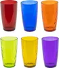 6er Set - bunte Trinkgläser Wassergläser Saftgläser - ca. Produktbild-Vorschau 1