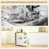 HOMCOM Küchenwagen Servierwagen mit Schrank, Arbeitsplatte, Produktbild-Vorschau 8