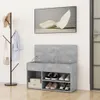 vidaXL Lavica na topánky betónová sivá 80x30x45 cm odvodený Náhľad obrázku produktu 2