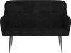 vidaXL Sitzbank Schwarz 110x76x80 cm Samt Produktbild-Vorschau 3