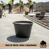 5 seaux de mortier BigDean, 90 litres, noirs, en plastique, Voir les images du produit 3