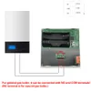 A digital thermostat connected to a gas boiler with wiring diagrams. Produktbild-Vorschau