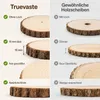 Holzscheiben 18-20 cm, 12 Stück Baumscheiben 20cm aus Produktbild-Vorschau 5