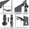 A collage of four images showing different features of a retractable awning. Náhled obrázku produktu