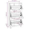 vidaXL Schuhschrank HAMAR Honigbraun 59,5x35x117 cm Produktbild-Vorschau 9