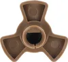 A top-down view of a brown plastic microwave turntable coupler. Produktbild-Vorschau