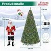 Albero di Natale artificiale COSTWAY, altezza 270 cm, con Anteprima dell’immagine prodotto 3