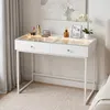 VANITII Coiffeuse avec éclairage LED Blanc 100 x 55 x 81 cm Voir les images du produit 2