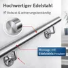 Treppengeländer Handlauf Edelstahl 150cm Griff Wandhandlauf Produktbild-Vorschau 4