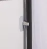 A close-up of a white plastic clip attached to a dark pole, holding a sheer white curtain. Anteprima dell’immagine prodotto