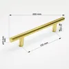 10x Design Möbelgriffe Gold – Bohrlochabstand 130mm – Produktbild-Vorschau 3