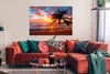 MuchoWow® Poster Palme - Sonnenuntergang - Strand - Meer - Produktbild-Vorschau 2