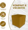Best For Home | Würfel Pouf Hocker | Senfgelb Poof Produktbild-Vorschau 2