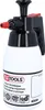 A white pump spray bottle with black and red accents, labeled with product information and icons. Podgląd zdjęcia produktu