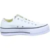 A white Converse Chuck Taylor All Star Lift Ox sneaker is shown from the side against a white background. Voir les images du produit