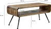 FineBuy Retro stolik kawowy Sheesham lite drewno 100cm - Podgląd zdjęcia produktu 4