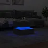 vidaXL Table basse avec lampes LED gris béton 50x50x40 cm Voir les images du produit 5