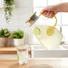 Vilde | Carafe en verre - Avec couvercle - Transparent - Voir les images du produit 7