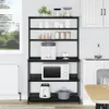 vidaXL Scaffale da cucina in rovere nero 100 x 40 x 168 cm Anteprima dell’immagine prodotto 4