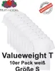 10er Pack Fruit of the Loom Valueweight T-Shirt Farbe: weiß Produktbild-Vorschau 2
