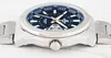 Close-up side view of a silver and blue Casio Edifice watch. Produktbild-Vorschau