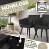 tillvex® Gartenstuhl 4er Set Wetterfest mit Armlehne | Produktbild-Vorschau 4