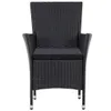 The Living Store 5-tlg. Garten-Essgruppe Poly Rattan Produktbild-Vorschau 4