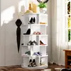 okwish Schuhregal, drehbarer Winkel, weiß rund, 5 Ebenen, Produktbild-Vorschau 6