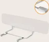 A white bed rail with a metal frame on a light gray background. Voir les images du produit