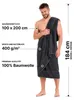 altego Saunahandtuch 100 x 200 cm Anthrazit – Saunatuch Produktbild-Vorschau 2