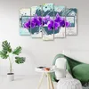 5-teiliges leinwandbild lila orchidee blumen 100x70 cm Produktbild-Vorschau 3