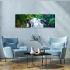 Leinwandbild Wasserfall Natur Grün 150x50 Feeby Grün bild Produktbild-Vorschau 3