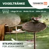 TOPANBIETER 999 Vogeltränke Rund Vogelbad Wasserschale Produktbild-Vorschau 2