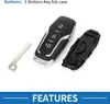 Coque De Clé À 3 Boutons Pour Télécommande D'Entrée Sans Voir les images du produit 4