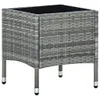 vidaXL Tavolo da giardino grigio 40x40x45 cm in poly rattan Anteprima dell’immagine prodotto 5