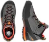 Boulder X Mid GTX von La Sportiva; graue Herren-Zustiegsschuhe mit orangefarbenen Akzenten und Schnürung. Produktbild-Vorschau